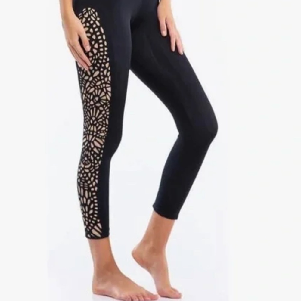 Blue life laser leggings